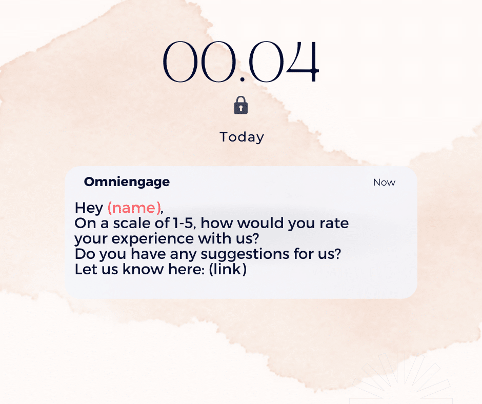 SMS marketing template rating scale
