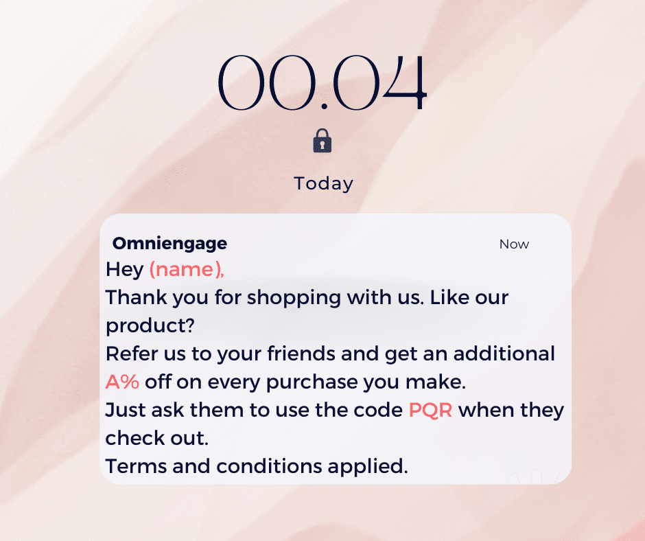 SMS marketing template for retention