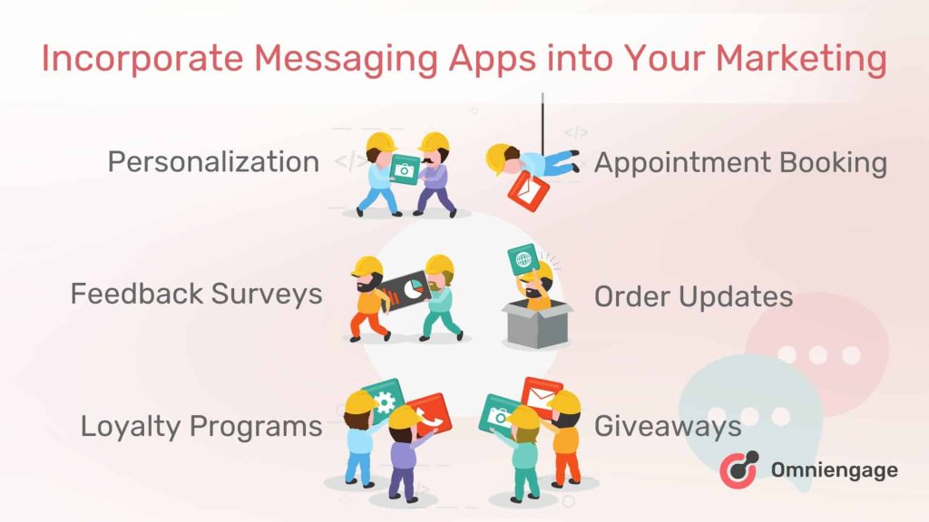 Ways to incorporate messaging apps in campaigns.