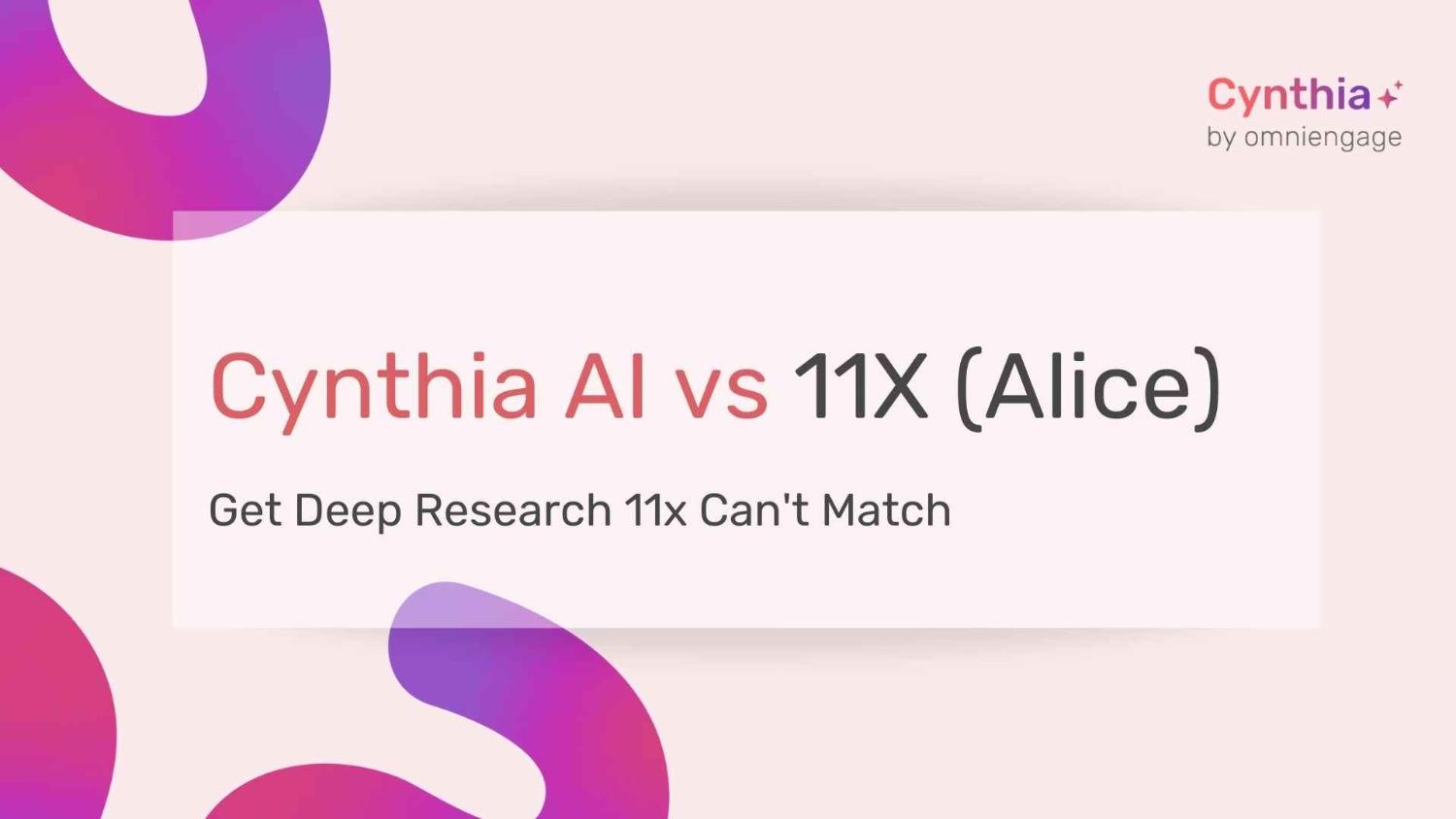 Cynthia AI vs Alice - 11x AI