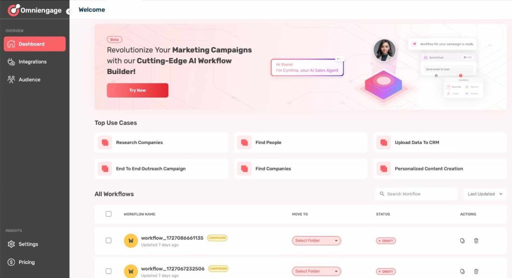 Getting Started with OmniEngage: Dashboard Overview