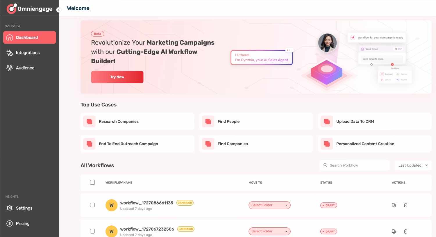 Getting Started with OmniEngage: Dashboard Overview